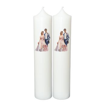 Set Lumanari Nunta Personalizate, model NP019
