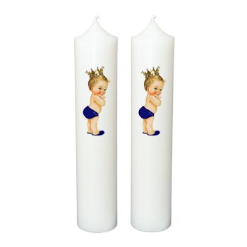 Lumanare botez personalizata, model BP 021