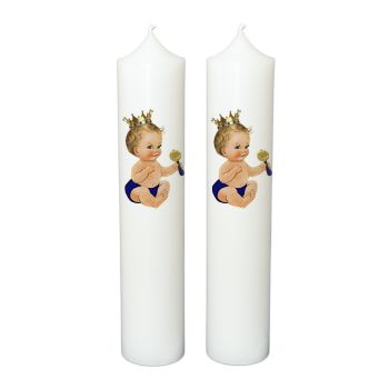 Lumanare botez personalizata, model BP 028
