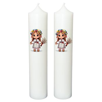 Lumanare botez personalizata, model BP 063