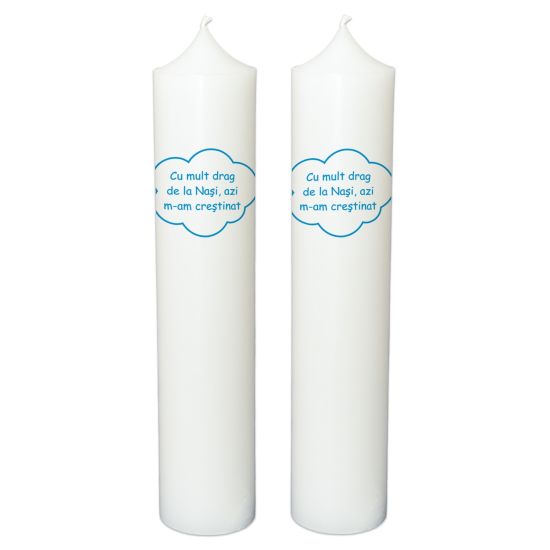 Lumanare botez personalizata, model BP 065