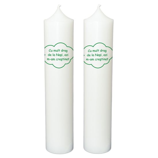 Lumanare botez personalizata, model BP 066