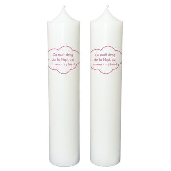 Lumanare botez personalizata, model BP 067