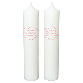 Lumanare botez personalizata, model BP 068