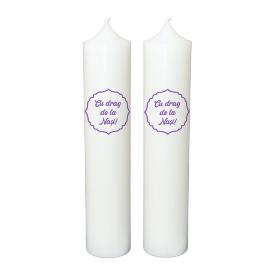 Lumanare botez personalizata, model BP 069