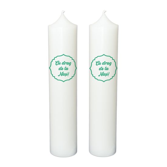 Lumanare botez personalizata, model BP 070