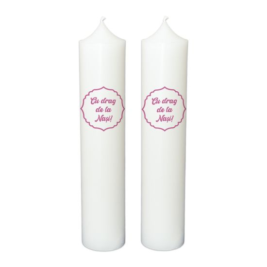 Lumanare botez personalizata, model BP 072