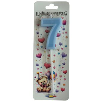 Lumanare cifra 7 Bleu