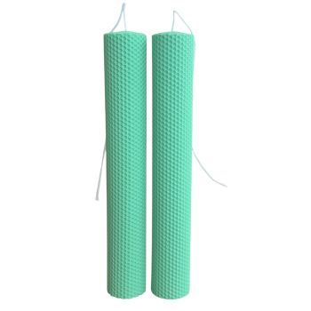 Lumanare Nunta -Botez Ceara Naturala  Verde Deschis F014