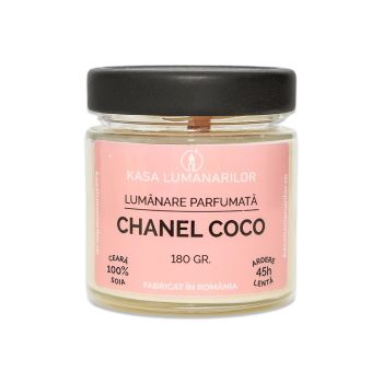 Lumanare parfumata din soia,Chanel Coco, cu fitil de...