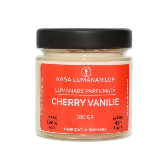 Lumanare parfumata din soia,Cherry Vanilie,cu...