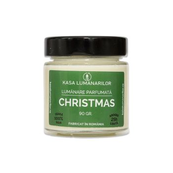 Lumanare parfumata din soia,Christmas ,cu fitil de lemn,...