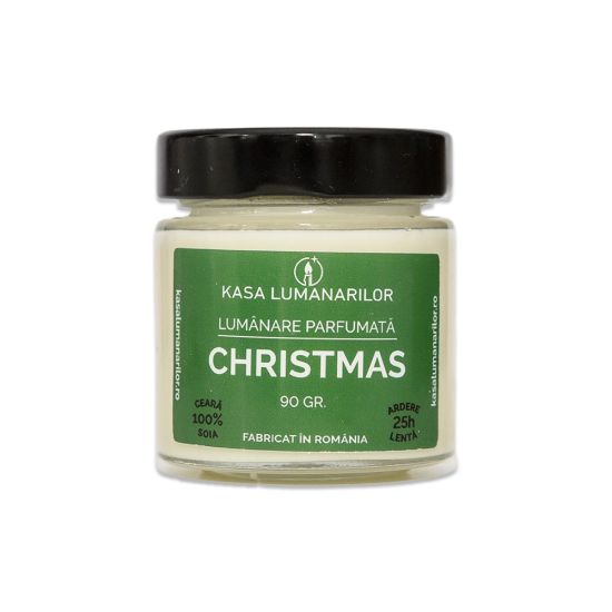 Lumanare parfumata din soia,Christmas ,cu fitil...