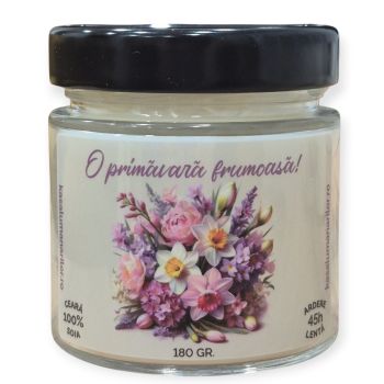 Lumanare parfumata din soia, O primavara minunata ,cu... 2