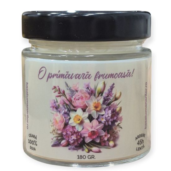 Lumanare parfumata din soia, O primavara...