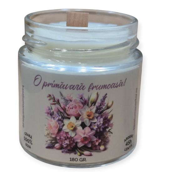 Lumanare parfumata din soia, O primavara...
