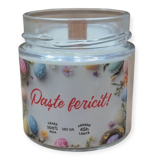 Lumanare parfumata din soia, Paste Fericit  ,cu...