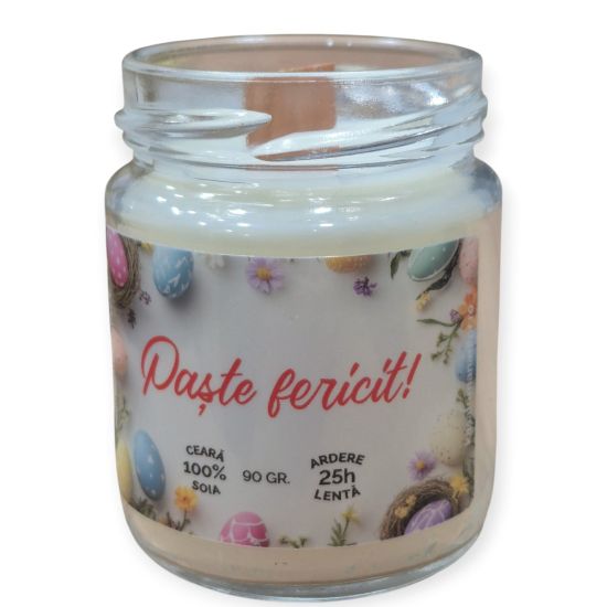 Lumanare parfumata din soia,Paste fericit,cu...