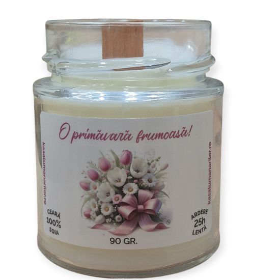 Lumanare parfumata din soia,O Primavara...
