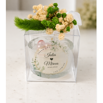 Marturie nunta/ botez mini boboniera cu perle