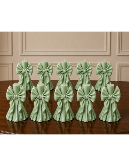 Lumanari Botez Rochita Cu Funda Verde Menta