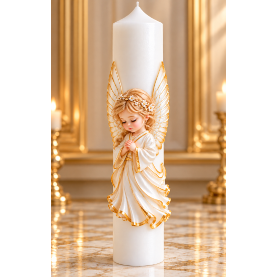 Lumanare botez personalizata, model BP 080