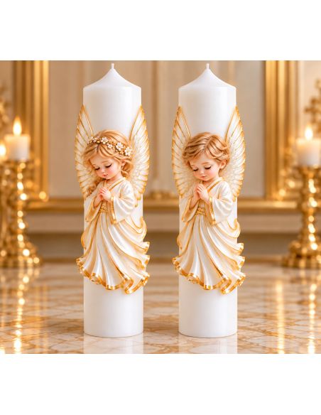 Lumanare botez personalizata, model BP 080