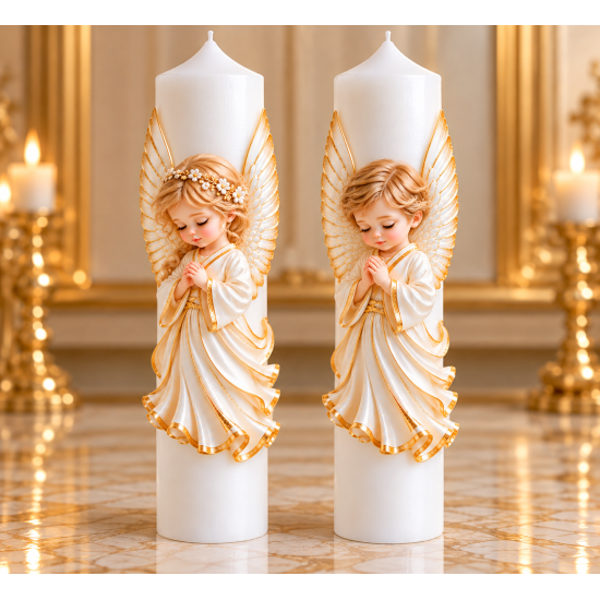 Lumanare botez personalizata, model BP 081