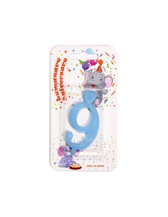 Lumanare cifra 9 Blue