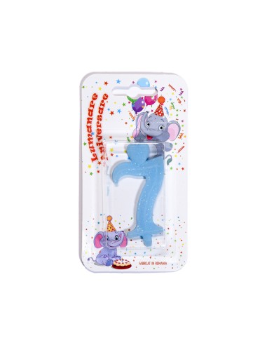 Lumanare cifra 7 Blue