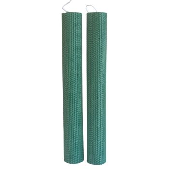 Lumanare Nunta -Botez Ceara Naturala Verde Inchis F07