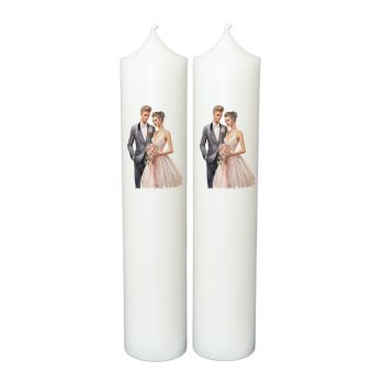 Set Lumanari Nunta Personalizate, model NP07