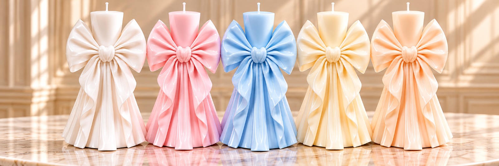 Lumanari nunta/botez decorative